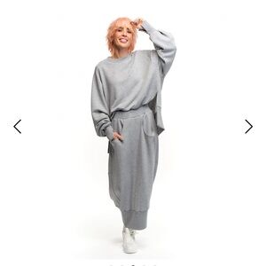 Locker Room Two-Piece Activewear Set in Grey